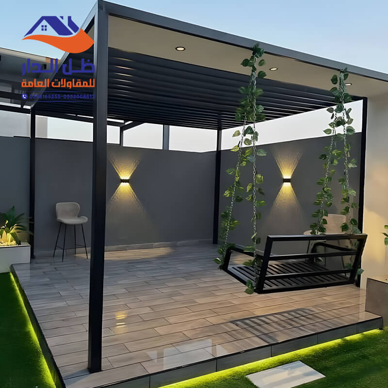 تركيب برجولات جلسات خارجية مظلات حدائق الرياض