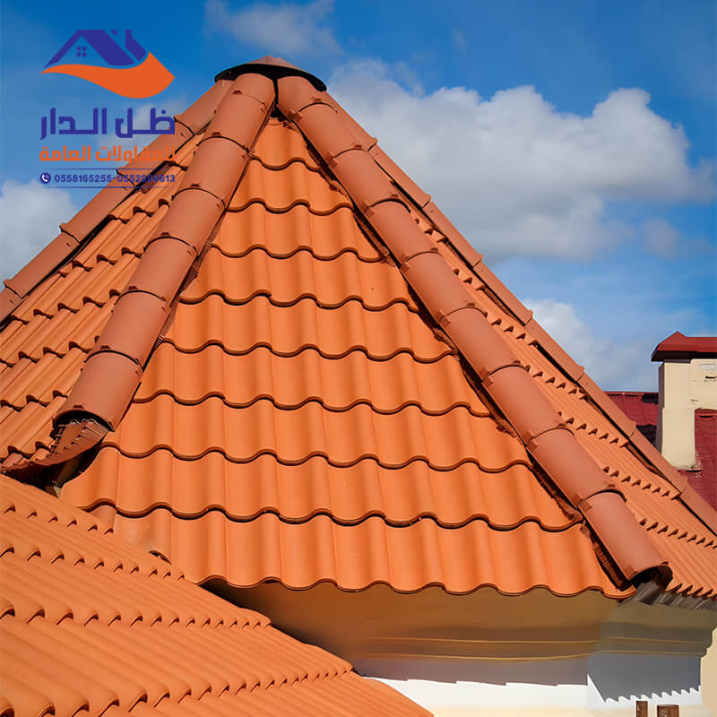 تركيب قرميد معدني للفلل في الرياض مؤسسة مظلات وسواتر ظل الدار