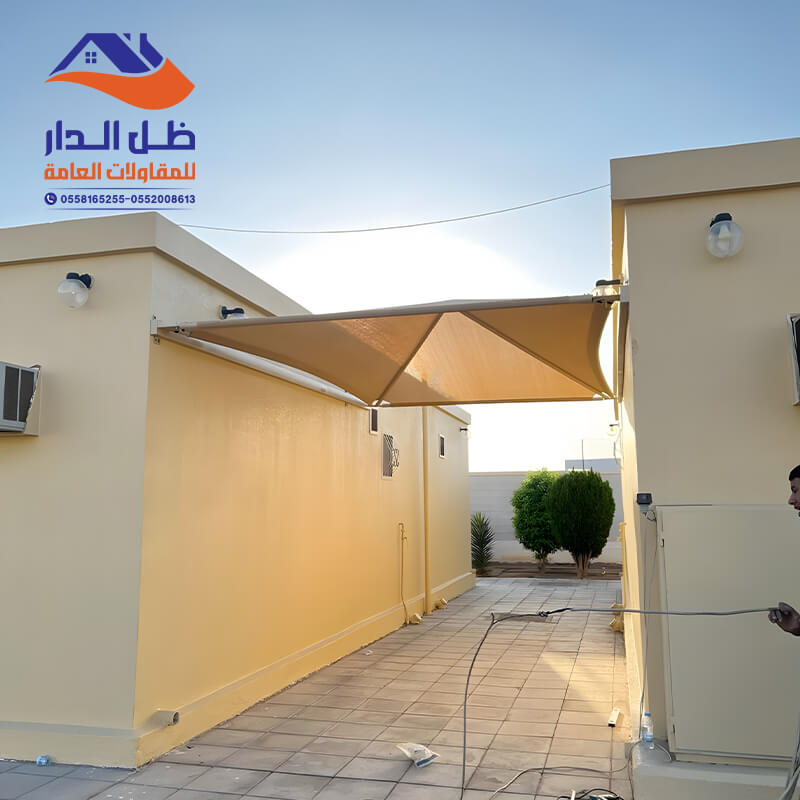 مظلات سيارات قماش مؤسسة مظلات وسواتر ظل الدار