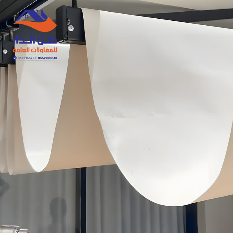 مظلات سحب يدوي مؤسسة مظلات وسواتر ظل الدار بالرياض