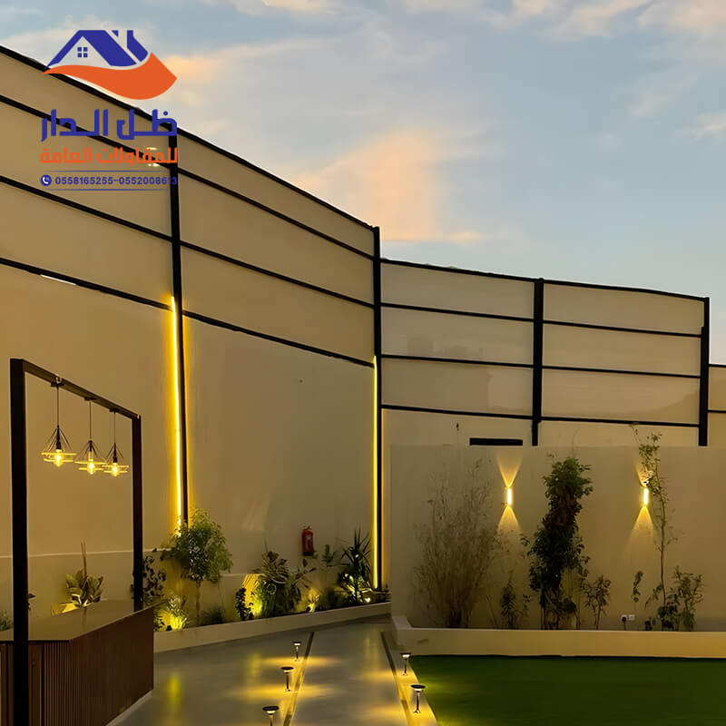 سواتر قماش من مؤسسة مظلات وسواتر ظل الدار بالرياض