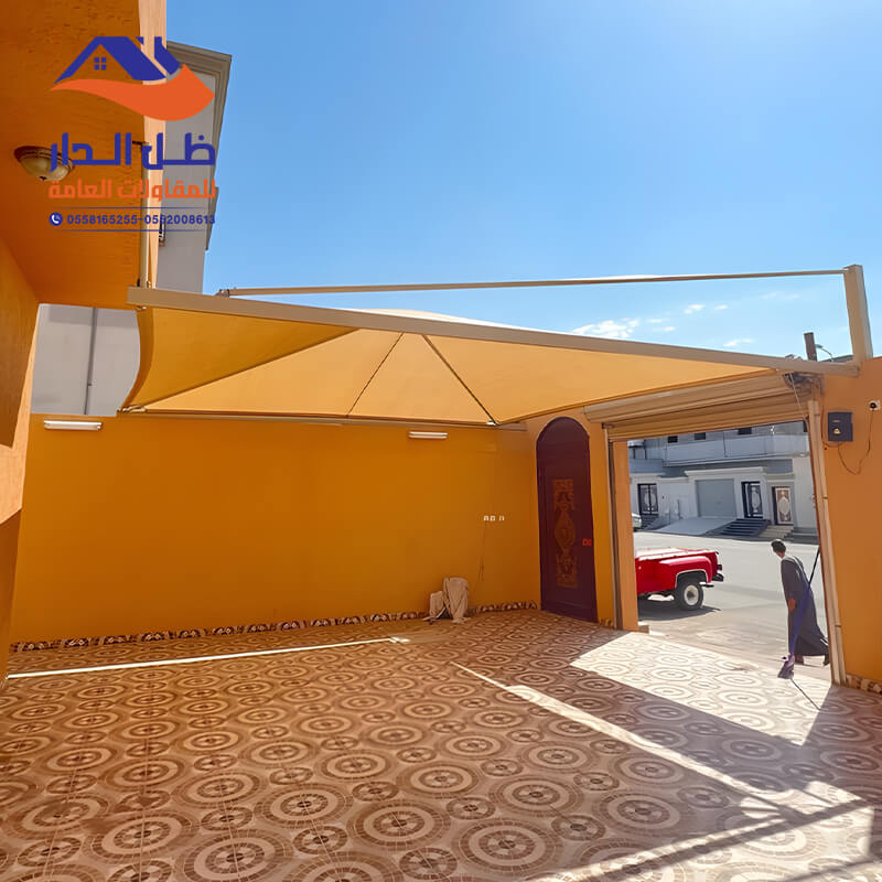 تركيب مظلات سيارات بأحواش الرياض من مؤسسة ظل الدار