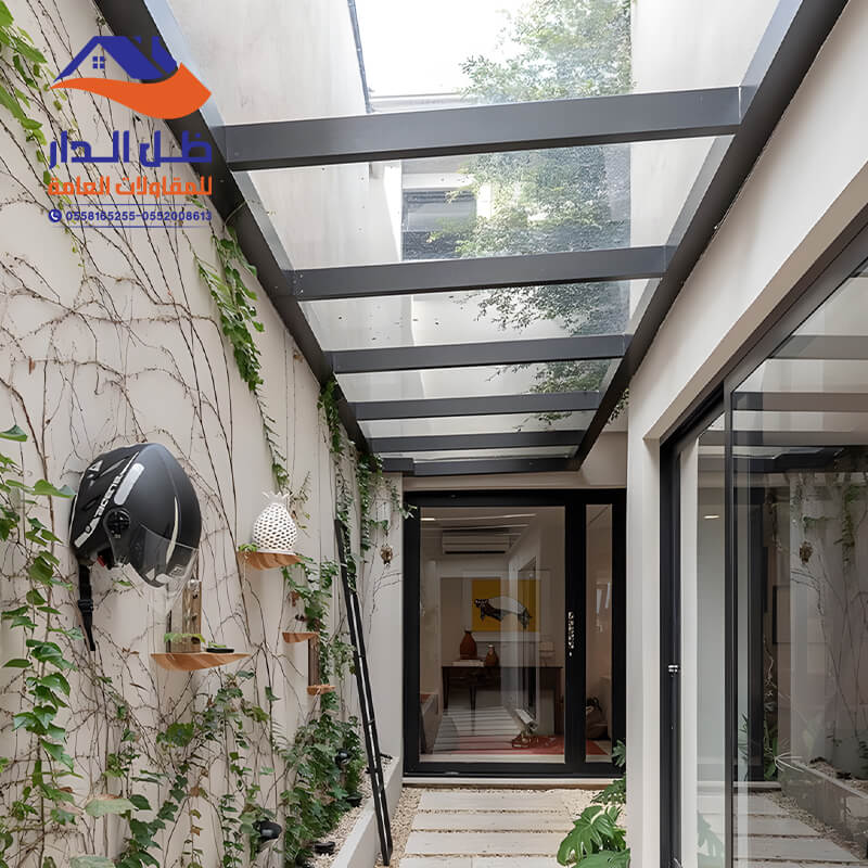 تركيب مظلات ممرات ارتداد من مؤسسة ظل الدار بالرياض