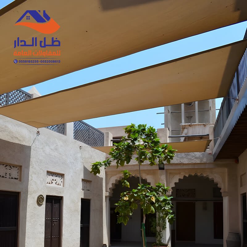مظلات شد إنشائي الرياض مؤسسة ظل الدار